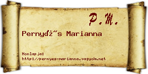 Pernyés Marianna névjegykártya